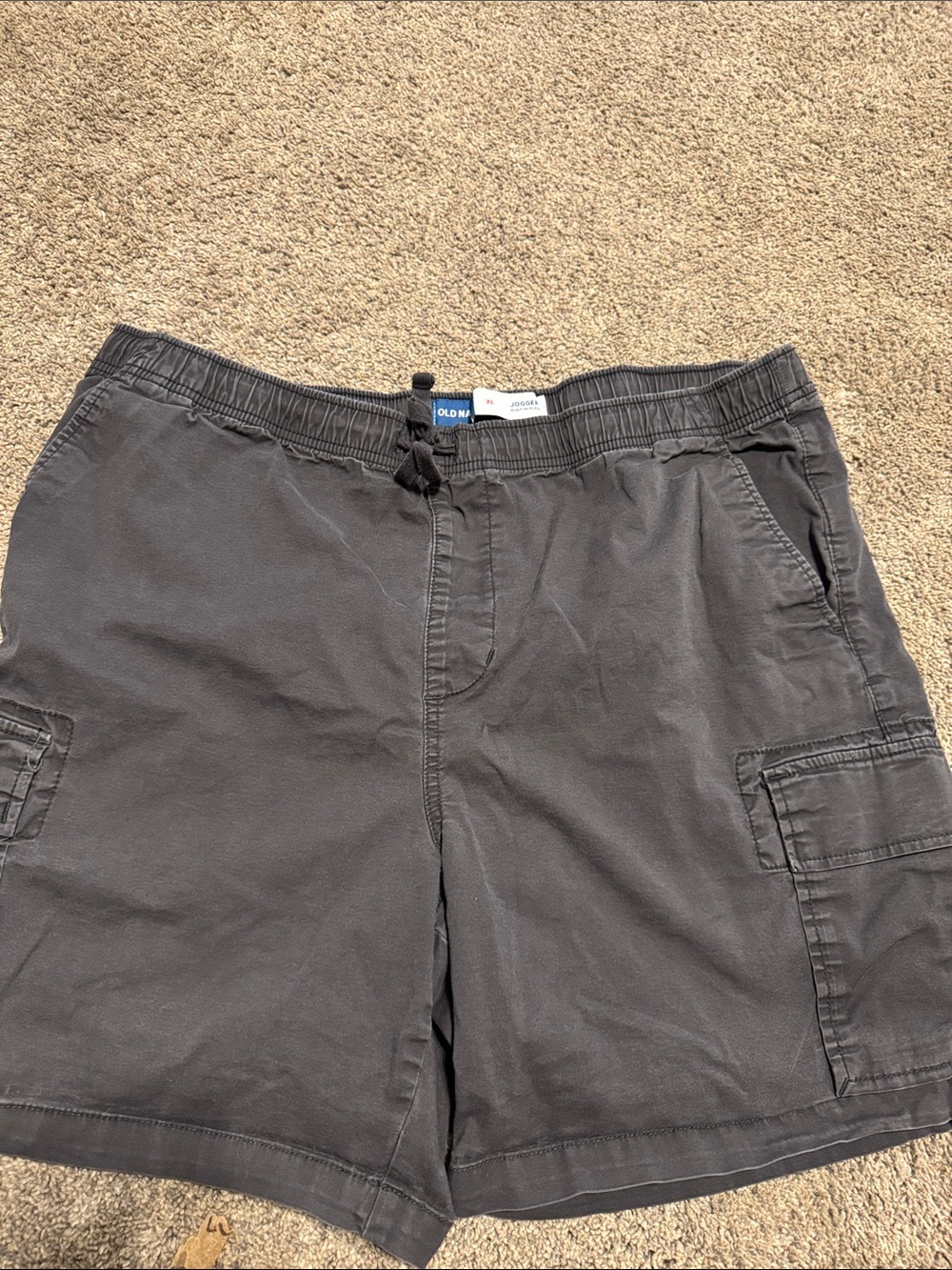Old Navy Dark Gray Drawstring Cargo Shorts